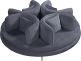 Circlet Velvet / Engineered Wood / Iron / Foam Contemporary Grey Velvet Round Sofa Settee - 72" W x 72" D x 29" H