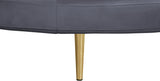 Circlet Velvet / Engineered Wood / Iron / Foam Contemporary Grey Velvet Round Sofa Settee - 72" W x 72" D x 29" H