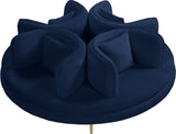 Circlet Velvet / Engineered Wood / Iron / Foam Contemporary Navy Velvet Round Sofa Settee - 72" W x 72" D x 29" H