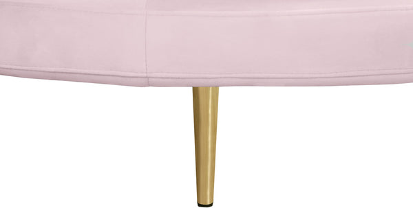 Circlet Velvet / Engineered Wood / Iron / Foam Contemporary PInk Velvet Round Sofa Settee - 72" W x 72" D x 29" H