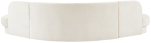 Rosa Velvet / Engineered Wood / Foam Contemporary Cream Velvet 3pc. Sectional (3 Boxes) - 135" W x 73" D x 32" H