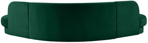 Rosa Velvet / Engineered Wood / Foam Contemporary Green Velvet 3pc. Sectional (3 Boxes) - 135" W x 73" D x 32" H