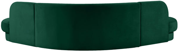 Rosa Velvet / Engineered Wood / Foam Contemporary Green Velvet 3pc. Sectional (3 Boxes) - 135" W x 73" D x 32" H