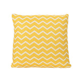 Yellow Lagoon Outdoor Water Resistant 18" Square Pillow, Orange Chevron Noble House