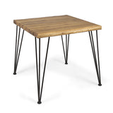 Zion Outdoor Industrial Acacia Wood Dining Table