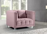 Mariel Acrylic / Velvet / Engineered Wood / Foam Contemporary Pink Velvet Chair - 40" W x 31" D x 31" H