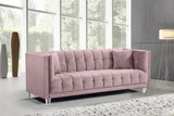 Mariel Acrylic / Velvet / Engineered Wood / Foam Contemporary Pink Velvet Sofa - 86.5" W x 31" D x 31" H