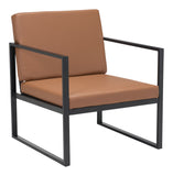 English Elm EE2762 100% Polyurethane, Plywood, Steel Modern Commercial Grade Arm Chair Brown, Black 100% Polyurethane, Plywood, Steel