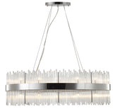 Bethel Chrome Chandelier in Metal & Glass