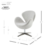 New Pacific Direct Beckett Fabric Swivel Accent Arm Chair Chrome Legs 6300066-563-NPD