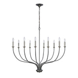 Madeline 45'' Wide 10-Light Chandelier - Dark Gray