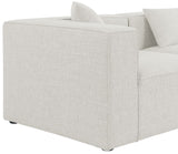 Cube Linen Textured Fabric / Engineered Wood / Foam Contemporary Cream Durable Linen Textured Modular Sofa - 72" W x 36" D x 26" H