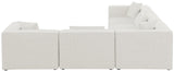Cube Linen Textured Fabric / Engineered Wood / Foam Contemporary Cream Durable Linen Textured Modular Sectional - 108" W x 108" D x 26" H