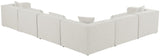Cube Linen Textured Fabric / Engineered Wood / Foam Contemporary Cream Durable Linen Textured Modular Sectional - 144" W x 108" D x 26" H