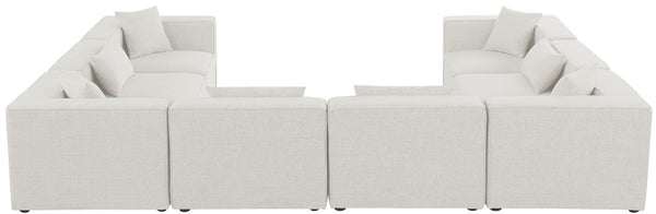 Cube Linen Textured Fabric / Engineered Wood / Foam Contemporary Cream Durable Linen Textured Modular Sectional - 144" W x 108" D x 26" H