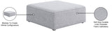 Cube Linen Textured Fabric / Engineered Wood / Foam Contemporary Grey Durable Linen Textured Ottoman - 36" W x 36" D x 17" H