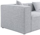 Cube Linen Textured Fabric / Engineered Wood / Foam Contemporary Grey Durable Linen Textured Modular Sofa - 108" W x 36" D x 26" H