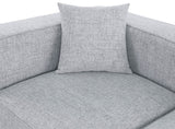 Cube Linen Textured Fabric / Engineered Wood / Foam Contemporary Grey Durable Linen Textured Modular Sofa - 144" W x 36" D x 26" H
