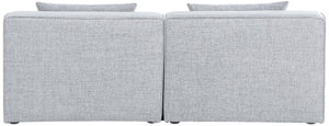 Cube Linen Textured Fabric / Engineered Wood / Foam Contemporary Grey Durable Linen Textured Modular Sofa - 72" W x 36" D x 26" H