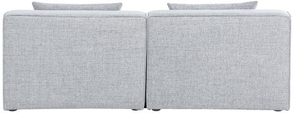 Cube Linen Textured Fabric / Engineered Wood / Foam Contemporary Grey Durable Linen Textured Modular Sofa - 72" W x 36" D x 26" H