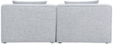 Cube Linen Textured Fabric / Engineered Wood / Foam Contemporary Grey Durable Linen Textured Modular Sofa - 72" W x 36" D x 26" H