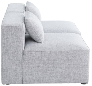 Cube Linen Textured Fabric / Engineered Wood / Foam Contemporary Grey Durable Linen Textured Modular Sofa - 72" W x 36" D x 26" H