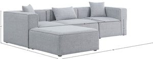 Cube Linen Textured Fabric / Engineered Wood / Foam Contemporary Grey Durable Linen Textured Modular Sectional - 108" W x 72" D x 26" H