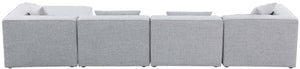 Cube Linen Textured Fabric / Engineered Wood / Foam Contemporary Grey Durable Linen Textured Modular Sectional - 144" W x 72" D x 26" H