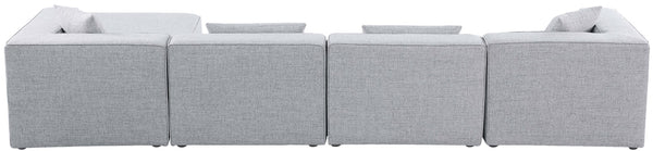Cube Linen Textured Fabric / Engineered Wood / Foam Contemporary Grey Durable Linen Textured Modular Sectional - 144" W x 72" D x 26" H