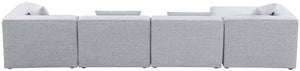 Cube Linen Textured Fabric / Engineered Wood / Foam Contemporary Grey Durable Linen Textured Modular Sectional - 144" W x 72" D x 26" H