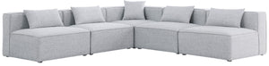 Cube Linen Textured Fabric / Engineered Wood / Foam Contemporary Grey Durable Linen Textured Modular Sectional - 108" W x 108" D x 26" H