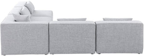 Cube Linen Textured Fabric / Engineered Wood / Foam Contemporary Grey Durable Linen Textured Modular Sectional - 108" W x 108" D x 26" H