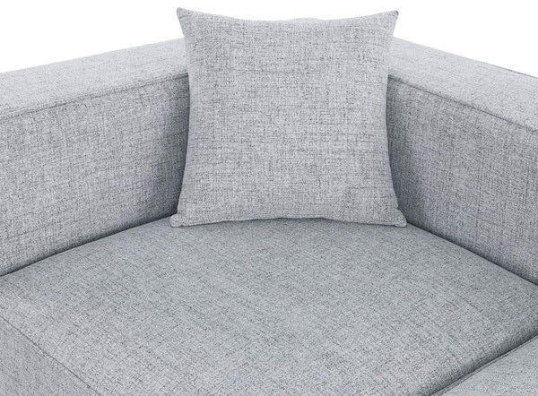 Cube Linen Textured Fabric / Engineered Wood / Foam Contemporary Grey Durable Linen Textured Modular Sectional - 108" W x 108" D x 26" H