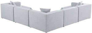 Cube Linen Textured Fabric / Engineered Wood / Foam Contemporary Grey Durable Linen Textured Modular Sectional - 108" W x 108" D x 26" H