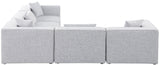 Cube Linen Textured Fabric / Engineered Wood / Foam Contemporary Grey Durable Linen Textured Modular Sectional - 108" W x 108" D x 26" H