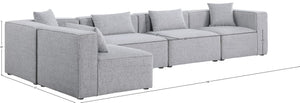 Cube Linen Textured Fabric / Engineered Wood / Foam Contemporary Grey Durable Linen Textured Modular Sectional - 144" W x 72" D x 26" H