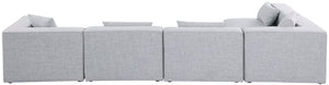 Cube Linen Textured Fabric / Engineered Wood / Foam Contemporary Grey Durable Linen Textured Modular Sectional - 144" W x 72" D x 26" H