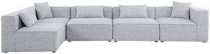 Cube Linen Textured Fabric / Engineered Wood / Foam Contemporary Grey Durable Linen Textured Modular Sectional - 144" W x 72" D x 26" H
