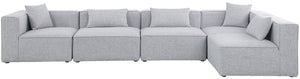 Cube Linen Textured Fabric / Engineered Wood / Foam Contemporary Grey Durable Linen Textured Modular Sectional - 144" W x 72" D x 26" H