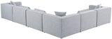 Cube Linen Textured Fabric / Engineered Wood / Foam Contemporary Grey Durable Linen Textured Modular Sectional - 144" W x 108" D x 26" H