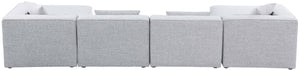 Cube Linen Textured Fabric / Engineered Wood / Foam Contemporary Grey Durable Linen Textured Modular Sectional - 144" W x 72" D x 26" H