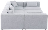 Cube Linen Textured Fabric / Engineered Wood / Foam Contemporary Grey Durable Linen Textured Modular Sectional - 108" W x 72" D x 26" H