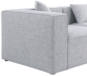 Cube Linen Textured Fabric / Engineered Wood / Foam Contemporary Grey Durable Linen Textured Modular Sectional - 108" W x 72" D x 26" H