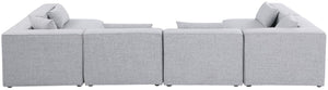 Cube Linen Textured Fabric / Engineered Wood / Foam Contemporary Grey Durable Linen Textured Modular Sectional - 144" W x 72" D x 26" H
