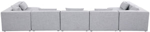 Cube Linen Textured Fabric / Engineered Wood / Foam Contemporary Grey Durable Linen Textured Modular Sectional - 180" W x 72" D x 26" H