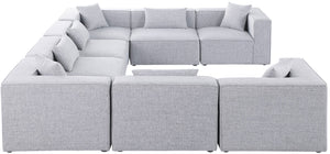 Cube Linen Textured Fabric / Engineered Wood / Foam Contemporary Grey Durable Linen Textured Modular Sectional - 144" W x 108" D x 26" H
