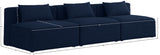 Cube Linen Textured Fabric / Engineered Wood / Foam Contemporary Navy Durable Linen Textured Modular Sofa - 108" W x 36" D x 26" H
