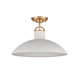 Surf 16'' Wide 1-Light Semi Flush Mount - Textured White