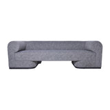 Sagebrook Home Contemporary Modern Sofa - Black Oak Base, Gray 17045-03 Gray Non-woven Fabric