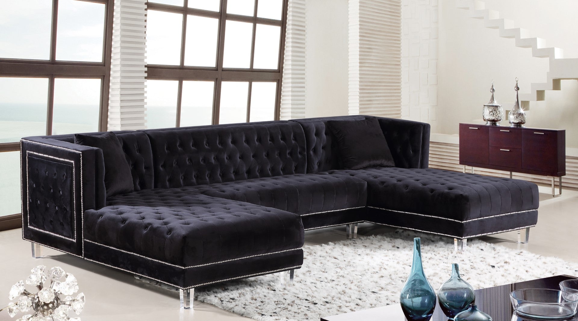 Moda Contemporary 3-Piece Sectional Sofa - Thumbnail 2